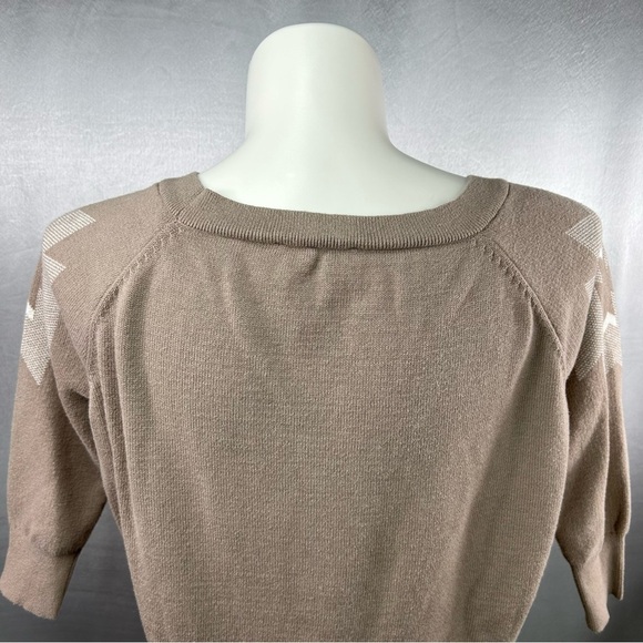Express Taupe Aztec Print Tunic Sweater S - Picture 6 of 7
